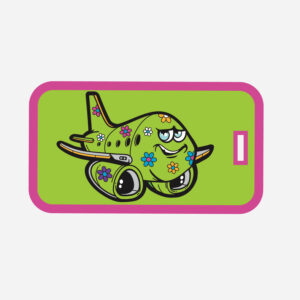 Flower Power Pudge Luggage Tag